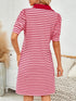 contrast-striped-short-sleeve-mini-dress OhSoStyled - Sophia's Style in Fuchsia Pink-14