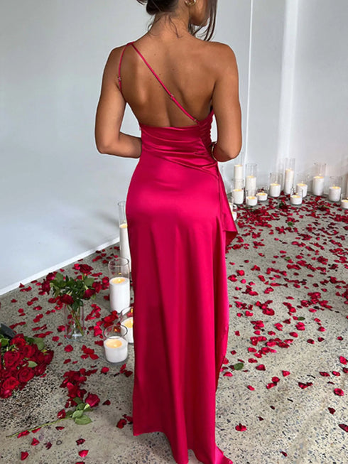 one-shoulder-satin-dress-with-high-slit-OhSoStyled-Sophia's-Style-7