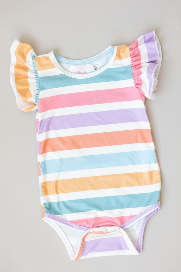spring-stripes-s-s-flutter-bodysuit Mila & Rose - Sophia's Style-Spring Stripes S/S Flutter Bodysuit-0-3M--1