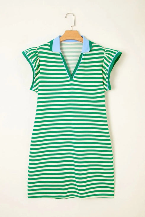 stripe-print-contrast-collar-split-neck-flutter-sleeve-dress-OhSoStyled-Sophia's-Style-4