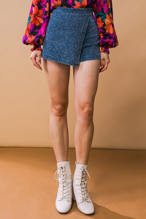 posh-position-denim-skort Flying Tomato-Sophia's StyleSHORTS-1