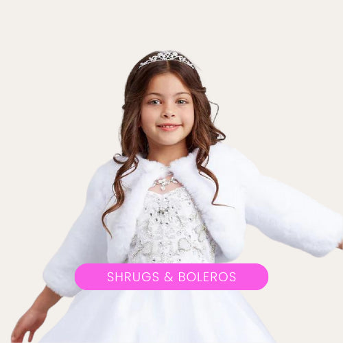 first communion dress and shrug