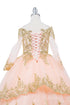 Bliss Girls Glitter Tulle Gold Coil Lace Flower Girl Junior Bridesmaid Dress, Sizes 2-16 - SophiasStyle.com