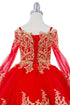 Bliss Girls Glitter Tulle Gold Coil Lace Flower Girl Junior Bridesmaid Dress, Sizes 2-16 - SophiasStyle.com