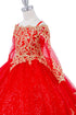 Bliss Girls Glitter Tulle Gold Coil Lace Flower Girl Junior Bridesmaid Dress, Sizes 2-16 - SophiasStyle.com