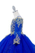 Bliss Girls Glitter Tulle Gold Coil Lace Flower Girl Junior Bridesmaid Dress, Sizes 2-16 - SophiasStyle.com