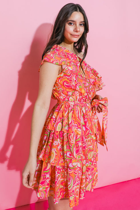 sunflower-fields-one-shoulder-mini-dress Flying Tomato-Sophia's Style-5