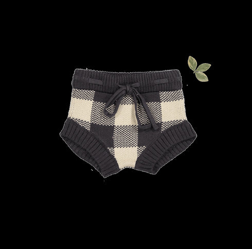 the-gingham-knit-bloomer-steel Lovely Littles - Sophia's StyleKnit Bloomer-1