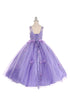 Bliss Big Girls 3D Floral Rhinestone Lace Applique Ball Gown 8-16 - SophiasStyle.com