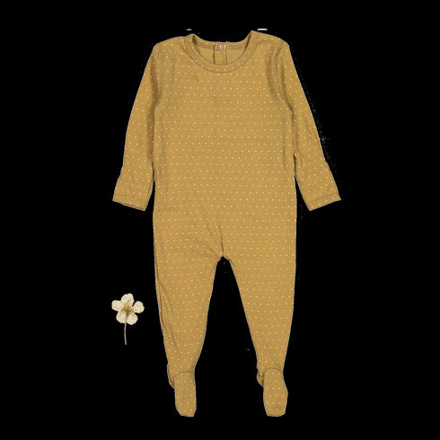 the-printed-romper-golden-dot Lovely Littles - Sophia's StyleBack Snap Romper-1