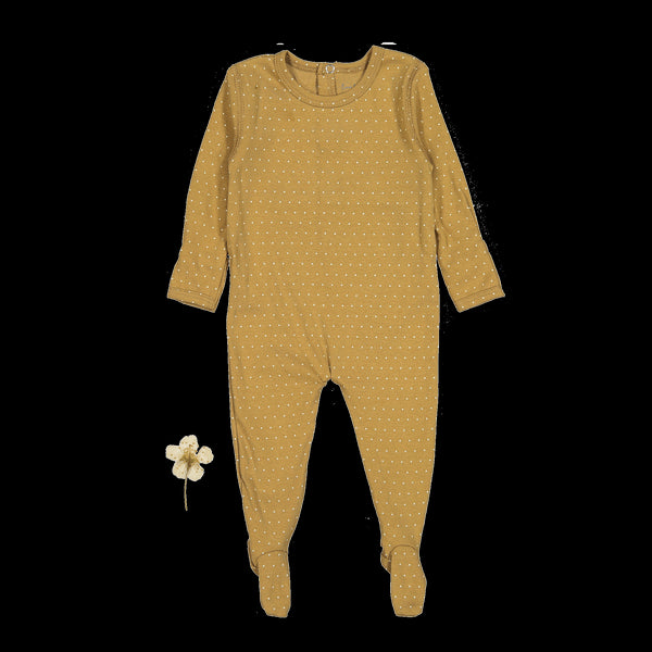 the-printed-romper-golden-dot Lovely Littles - Sophia's StyleBack Snap Romper-1