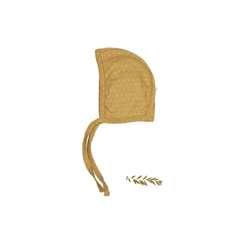the-printed-bonnet-golden-dot Lovely Littles - Sophia's StyleBonnet-1