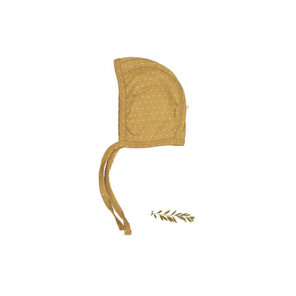 the-printed-bonnet-golden-dot Lovely Littles - Sophia's StyleBonnet-1