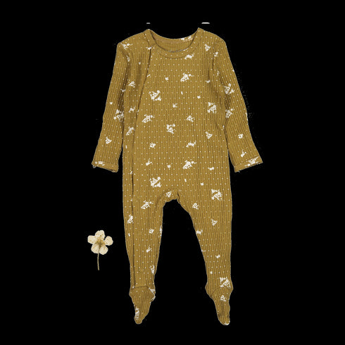 the-printed-snap-romper-golden-floral Lovely Littles - Sophia's StyleFront Snap Romper-1