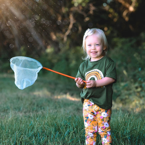 golden-floral-leggings-just-for-littles®️ - Sophia's Style -4
