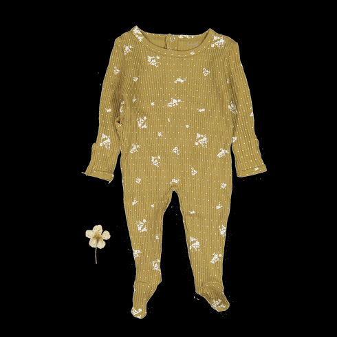 the-printed-romper-golden-floral Lovely Littles - Sophia's StyleBack Snap Romper-1