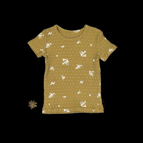the-printed-short-sleeve-tee-golden-floral Lovely Littles - Sophia's StyleShort Sleeve Tee-1
