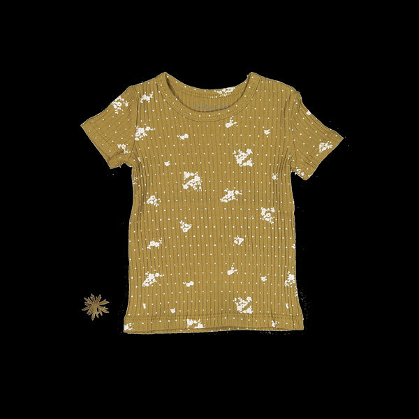 the-printed-short-sleeve-tee-golden-floral Lovely Littles - Sophia's StyleShort Sleeve Tee-1