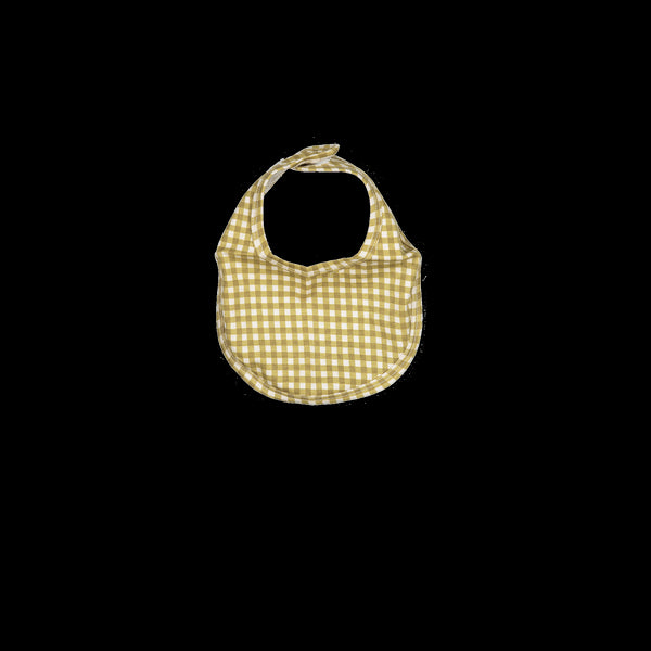 the-printed-bib-golden-gingham Lovely Littles - Sophia's StyleBib-1