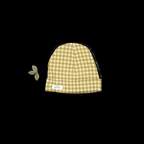 the-printed-hat-golden-gingham Lovely Littles - Sophia's StyleHat-1