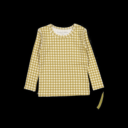 the-printed-long-sleeve-tee-golden-gingham Lovely Littles - Sophia's StyleLong Sleeve Tee-1