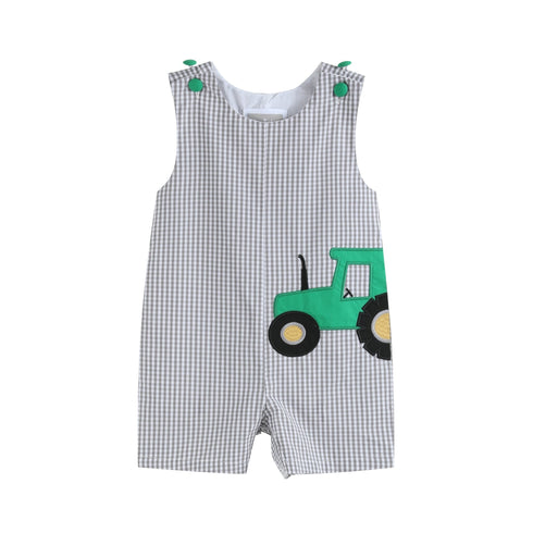 gray-gingham-green-tractor-applique-shortalls-lil-cactus-sophias-styleApparel-1