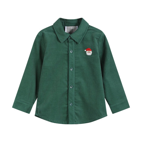 green-corduroy-santa-dress-shirt-lil-cactus-sophias-styleDress Shirt-1