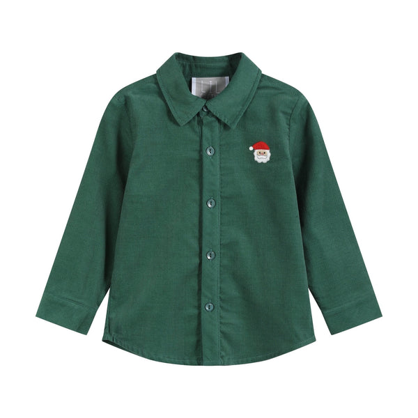 green-corduroy-santa-dress-shirt-lil-cactus-sophias-styleDress Shirt-1