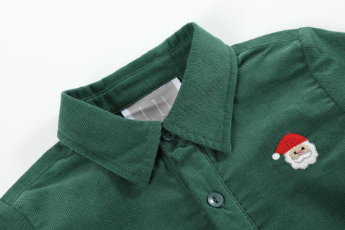 green-corduroy-santa-dress-shirt-lil-cactus-sophias-style-4