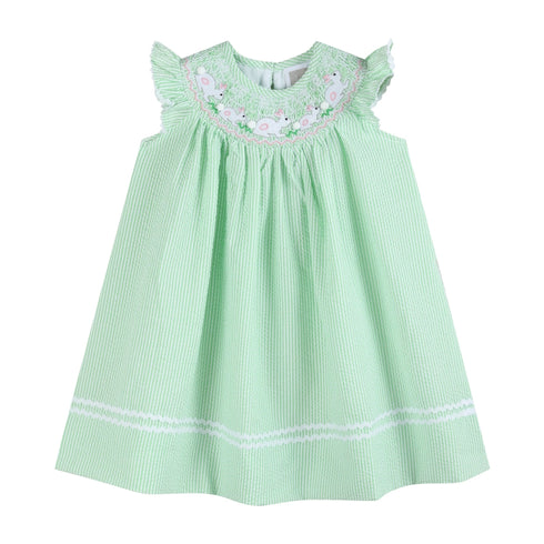 green-seersucker-easter-bunny-smocked-bishop-dress-lil-cactus-sophias-style-1