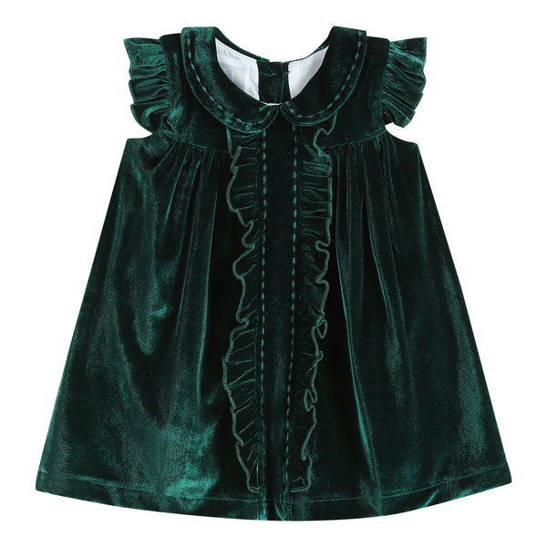 green-velvet-ruffle-dress-lil-cactus-sophias-styleDress-1