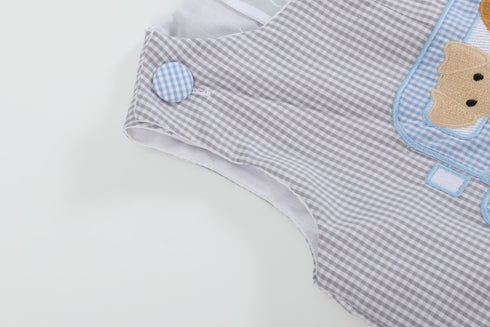 grey-gingham-puppies-in-truck-shortalls-lil-cactus-sophias-style-3