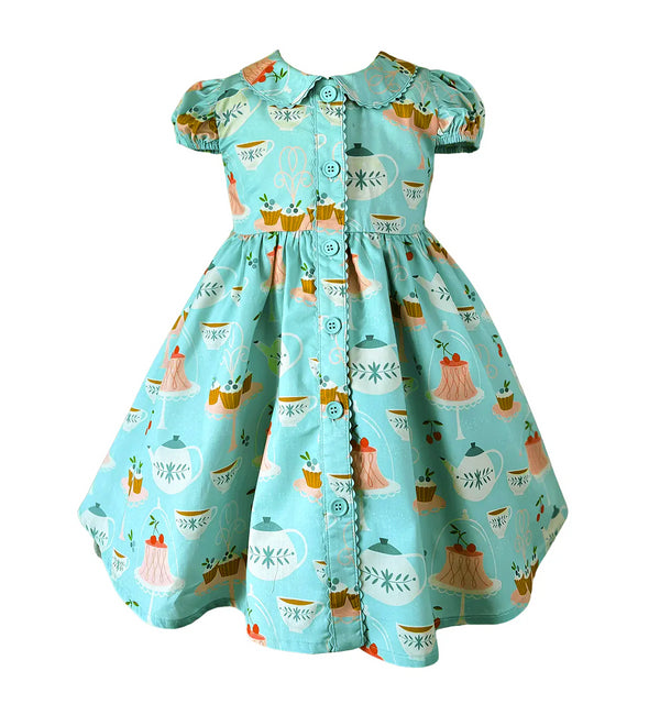 high-tea-vintage-nellie-dress-w-hair-clip-little-miss-marmalade - Sophia's Style Girls Dress-1