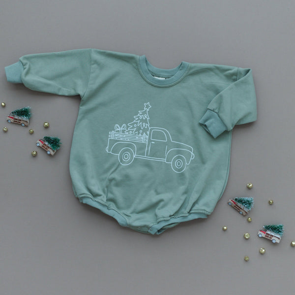 christmas-tree-truck-sweatshirt-romper-1 Sophia's Style-1