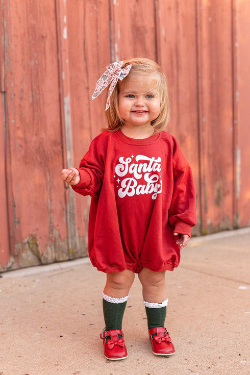santa-baby-sweatshirt-romper Sophia's Style-1