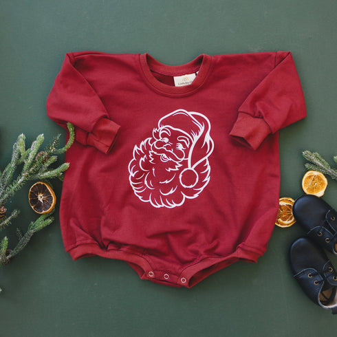 vintage-santa-graphic-sweatshirt-romper-red Sophia's Style-2