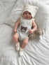 Mr. Bear Romper - Cream