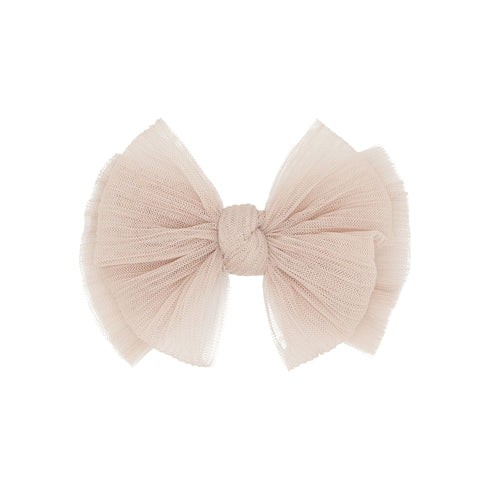 tulle-fab®-clip-pleated-blush Baby Bling Bows clips headbands - Sophia's StyleTULLE FAB CLIP-