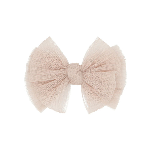 tulle-fab®-clip-pleated-blush Baby Bling Bows clips headbands - Sophia's StyleTULLE FAB CLIP-