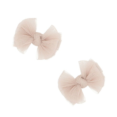 2pk-tulle-baby-fab®-clips-pleated-blush Baby Bling Bows clips headbands - Sophia's Style2PK TULLE BABY FAB CLIPS-