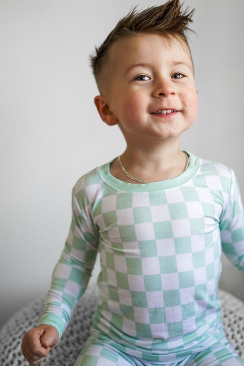 mint-checkers-dream-set Dream-Big-Little-Co-pajama-baby-blanket