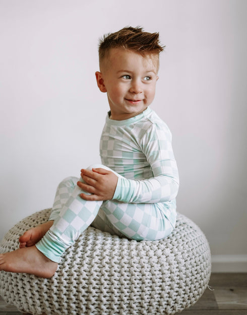 mint-checkers-dream-set Dream-Big-Little-Co-pajama-baby-blanket