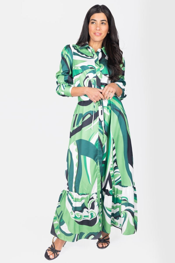lexi-dress-green-white Yakira Bella Sophia's Style-womens-sizes-XS-1