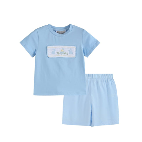light-blue-bunny-smocked-t-shirt-and-shorts-set-lil-cactus-sophias-styleShirt and Short Set-1