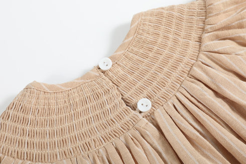 light-brown-pinstripe-pumpkin-smocked-bishop-dress-lil-cactus-sophias-style-4