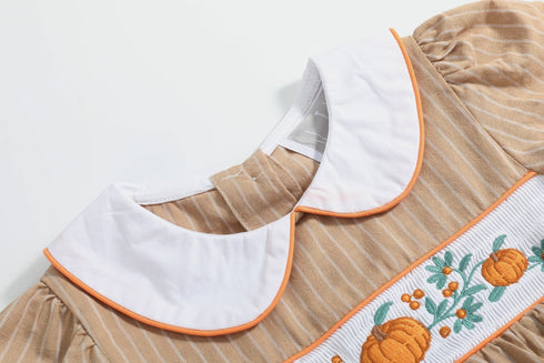 light-brown-pumpkin-smocked-collared-dress-lil-cactus-sophias-style-2