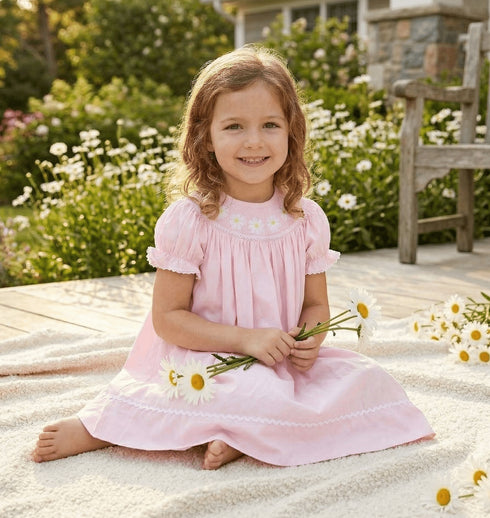 light-pink-daisy-smocked-bishop-dress-lil-cactus-sophias-style-3