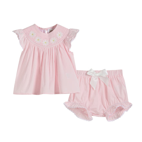 light-pink-daisy-smocked-top-and-bloomer-2-pc-set-lil-cactus-sophias-styleTop and Bloomer Set-1