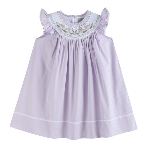 light-purple-bunnies-smocked-bishop-dress-lil-cactus-sophias-style-1