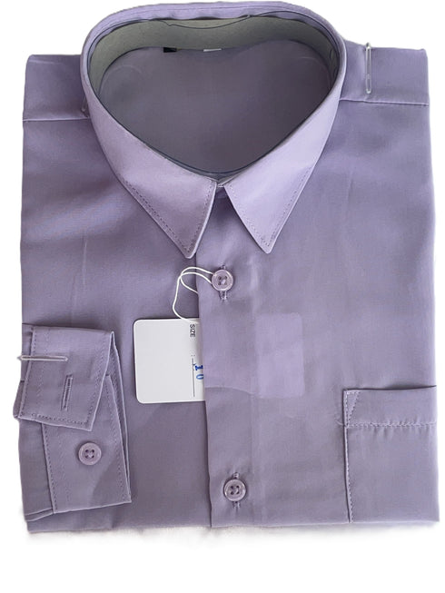 Lilac Rafael Boys Microfiber Long Sleeve Dress Shirt 2T-16